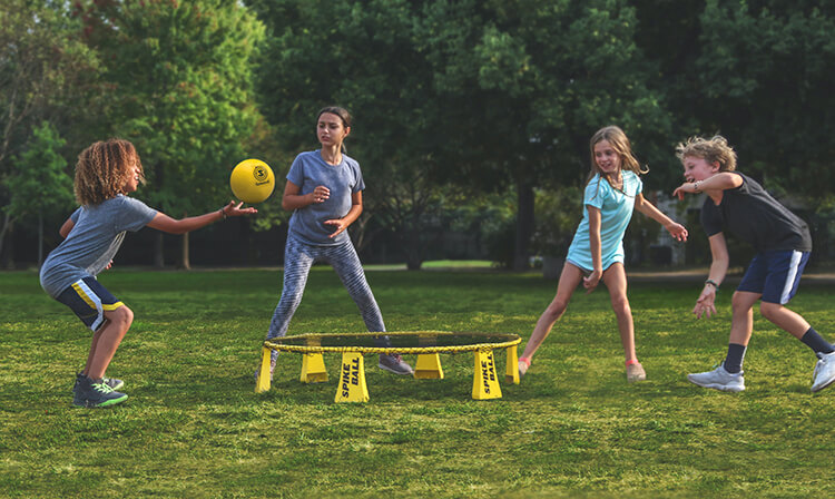 kids playing outdoors in summer